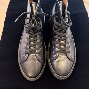 Gustin Black Leather Italian Sneakers Size 11 Never Worn